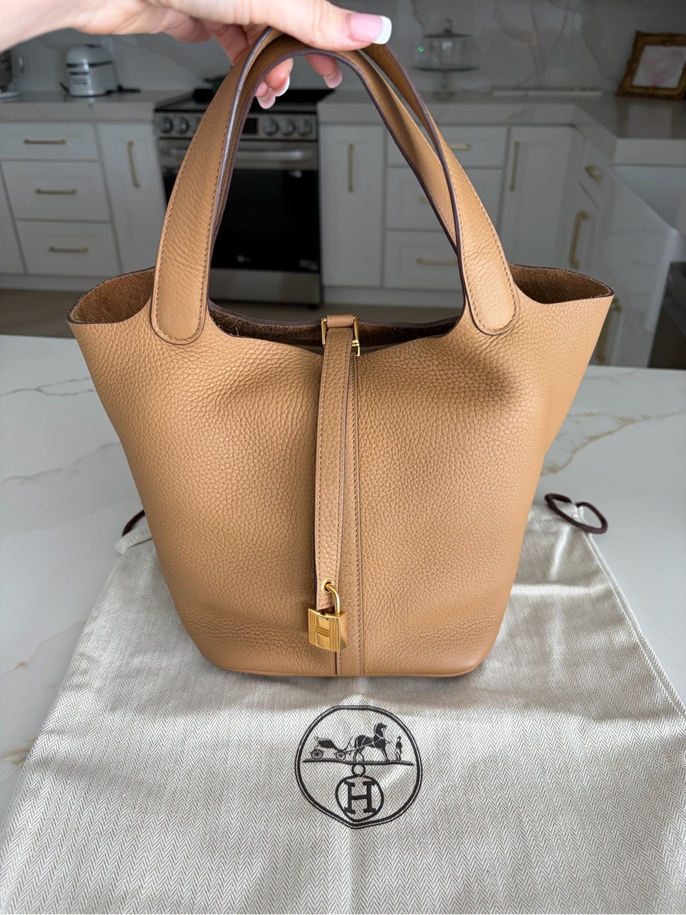 Hermès Picotin Lock 22 Handbag in Biscuit